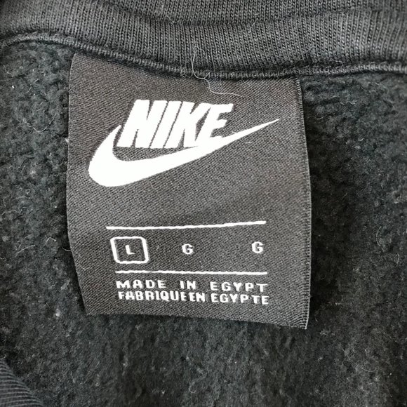 Nike Sweater Adult L Black Palm Tree Spellout Pullover Hoodie - Picture 6 of 8